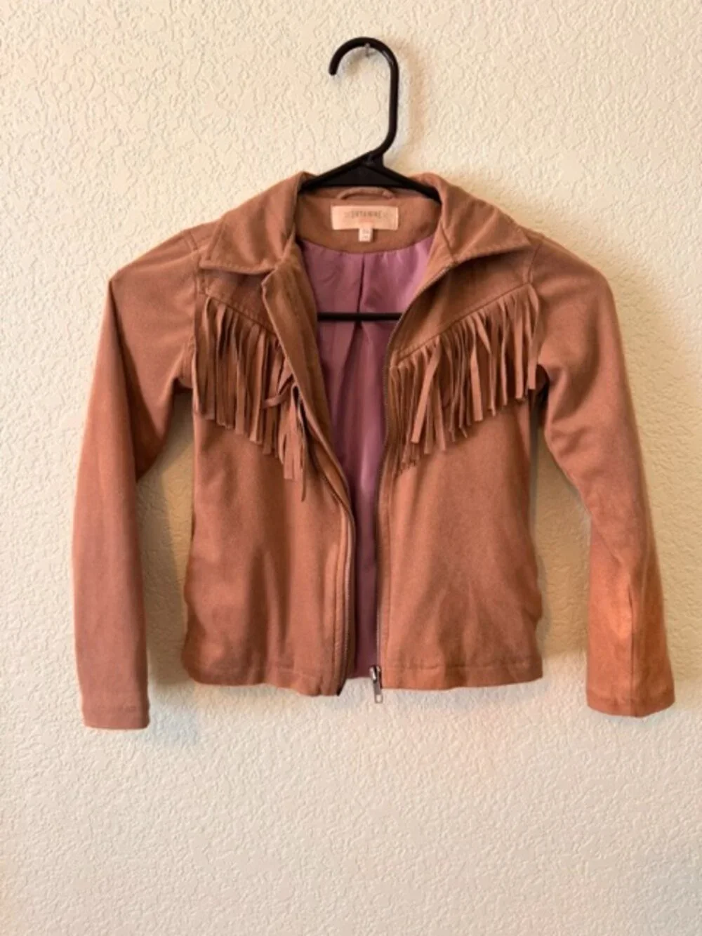 Girls XS Shyanne Faux Suede Fringe Western Jacket